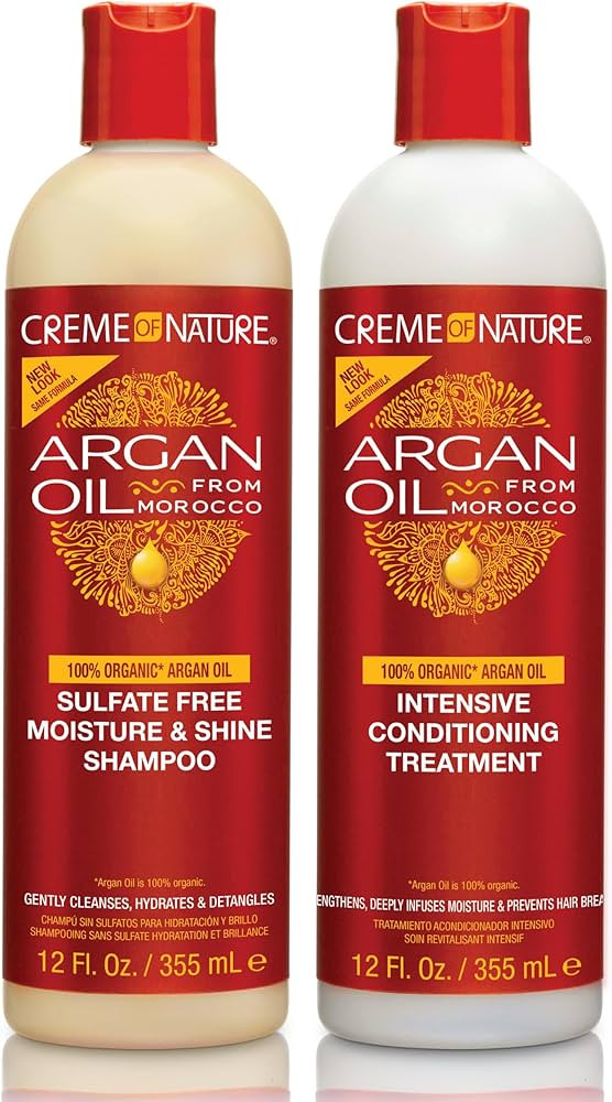 Creme of Nature Argan Oil from Morocco Sulfate-Free Moisture and Shine Shampoo and Intensive Cond... | Amazon (US)