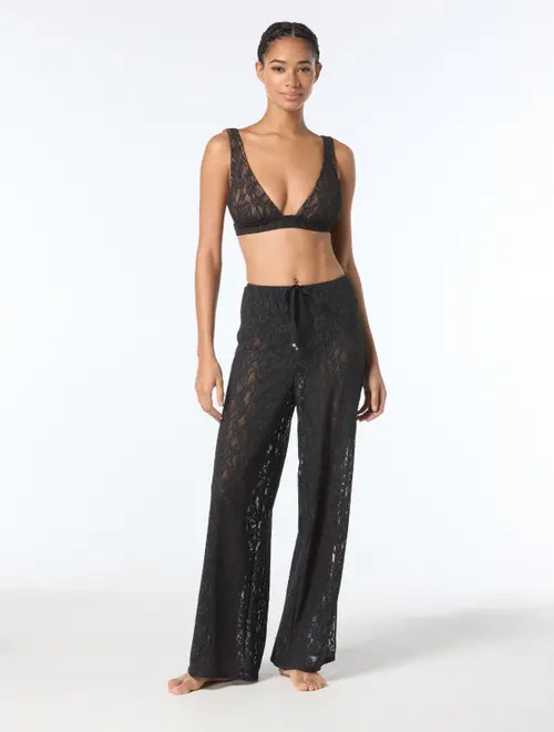 MICHAEL Michael Kors Lace Cover Up Pants in Black at Nordstrom, Size X-Small | Nordstrom