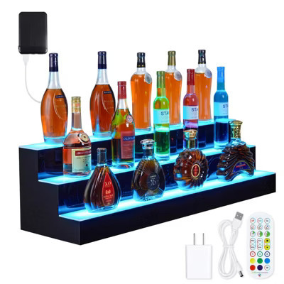 LED Lighted Liquor Bottle Display Shelf, 40-inch Bar Shelves with Remote & App Control | Target