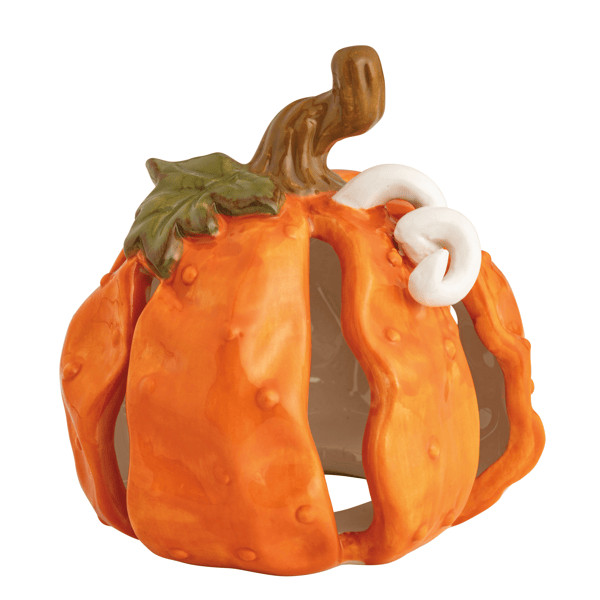 Small Orange Stoneware Pumpkin | Mud Pie