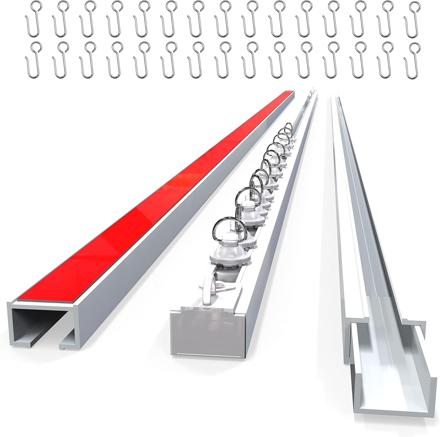 Adhesive Curtain Track, 3 m (9.8 ft) Ceiling Curtain Track | Amazon (US)