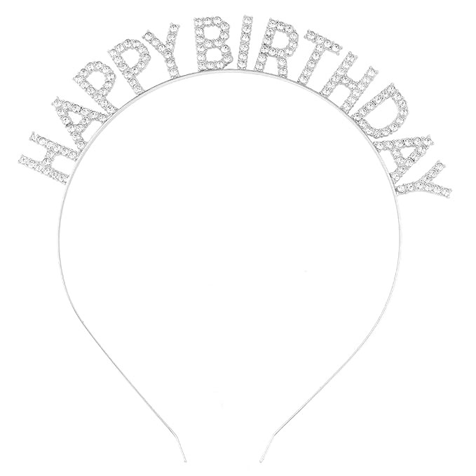 CIEHER Birthday Tiaras,Rhinestone Birthday Tiara,Silver Queen Crown,Birthday Headband,Tiaras and ... | Amazon (US)