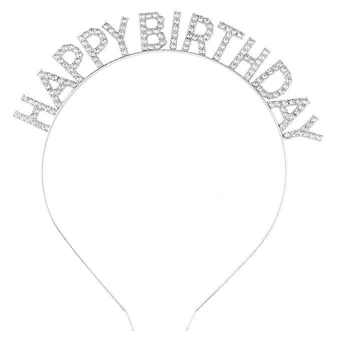 CIEHER Birthday Tiaras,Rhinestone Birthday Tiara,Silver Queen Crown,Birthday Headband,Tiaras and ... | Amazon (US)