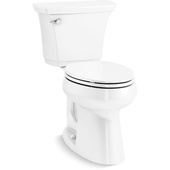 KOHLER Highline White Elongated Chair Height 2-piece WaterSense Soft Close Toilet 12-in Rough-In ... | Lowe's