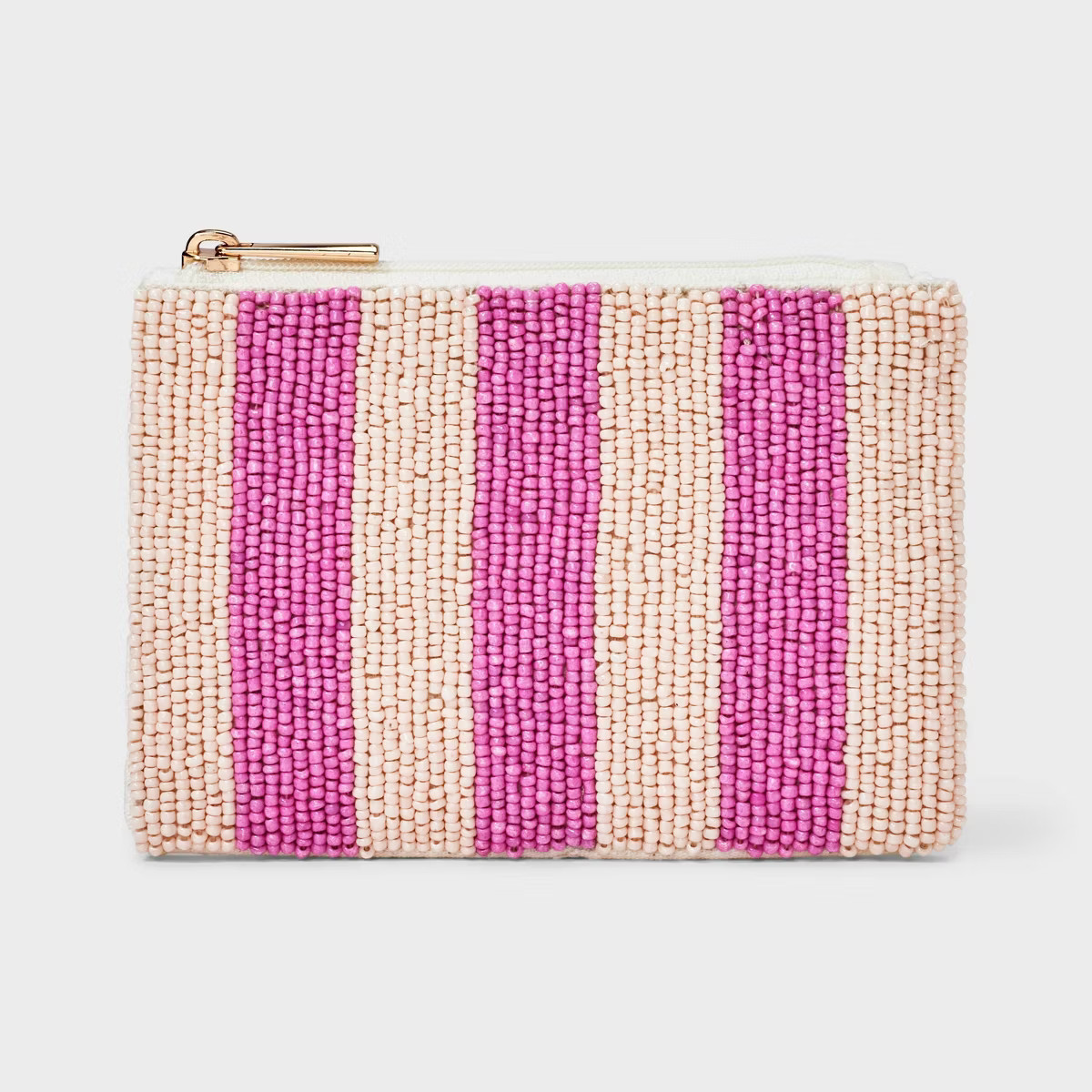 Beaded Striped Zip Pouch - A New Day™ Pink | Target