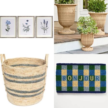 Fun spring finds for indoors and out! These gorgeous planters are on sale and the prints and the basket are priced so well!

#springdecor #homedecor #doormat #outdoordecor 

#LTKhome #LTKSeasonal #LTKfindsunder50