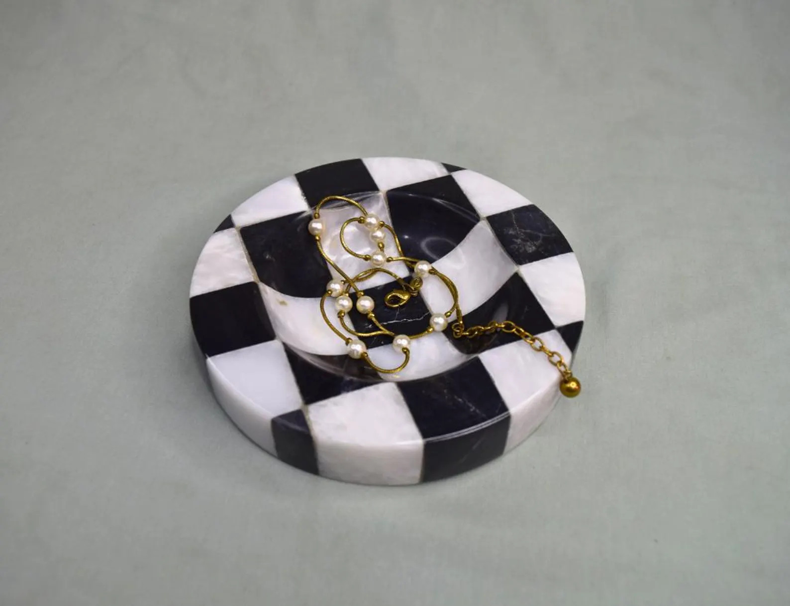 Checkered Onyx Catchall - Jewelry Dish Stone Soap Dish, Halloween Decoration, Hand-carved Stone B... | Etsy (US)