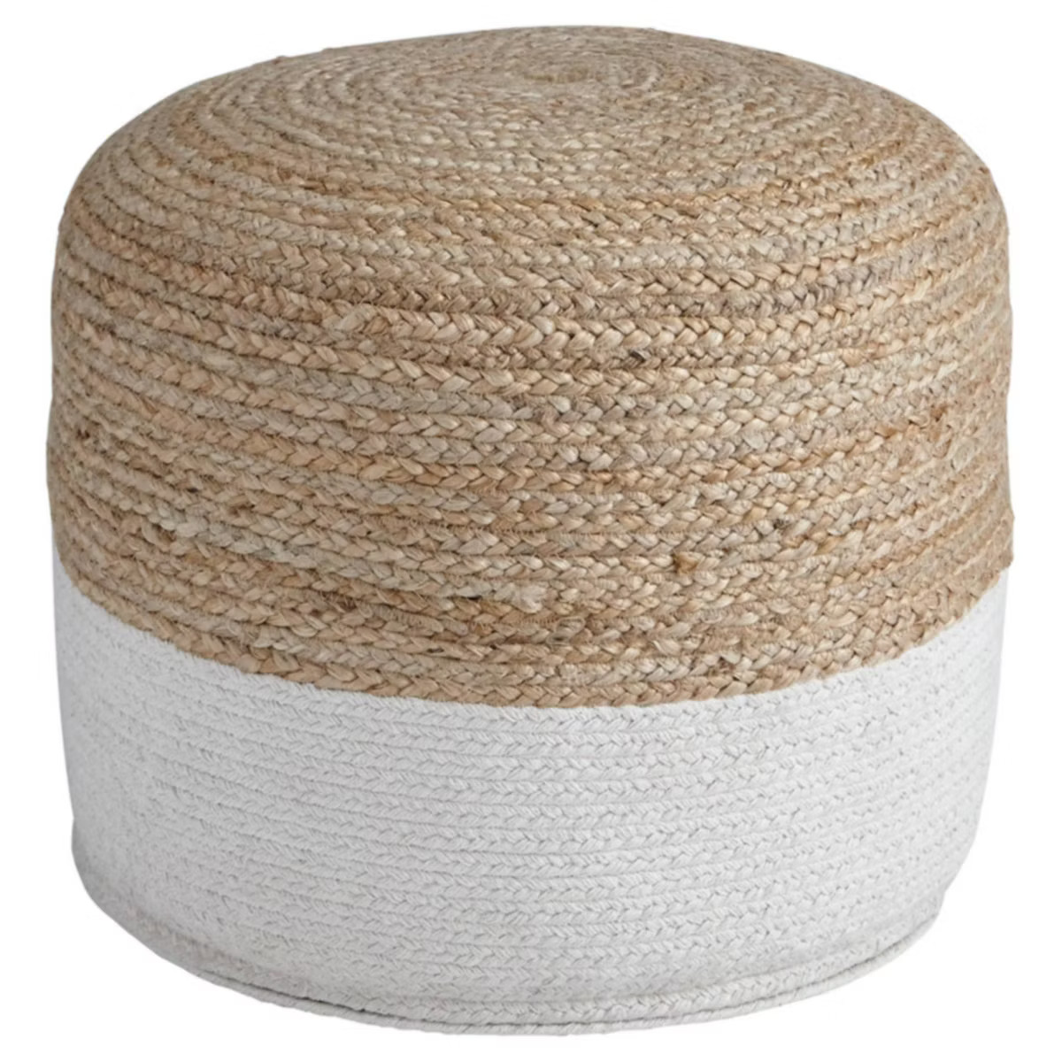 Sweed Valley Pouf Natural/White - Signature Design by Ashley: Braided, No Assembly, Jute Material | Target