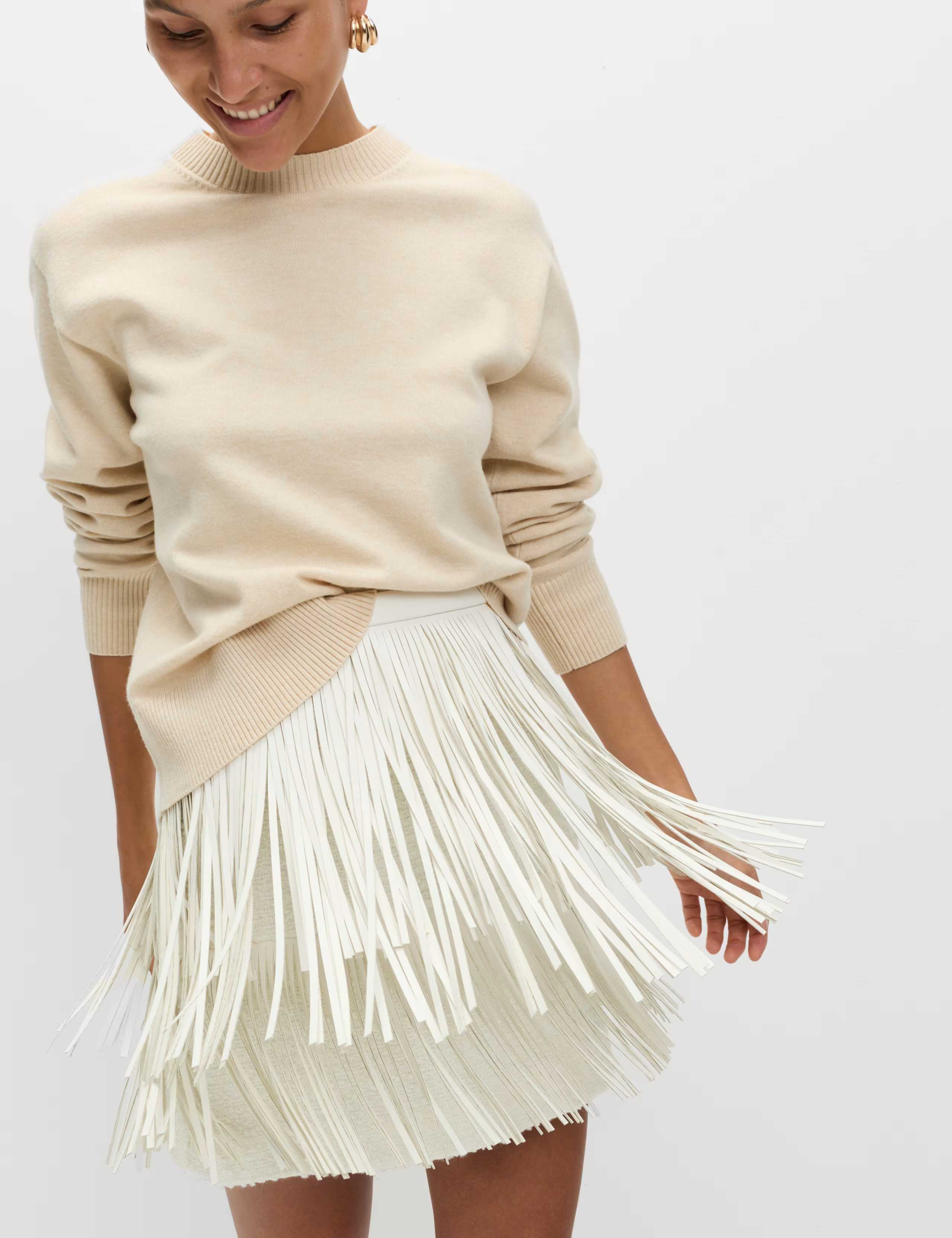 Fringe Detail Mini Skirt | M&S Collection | M&S | Marks & Spencer (UK)