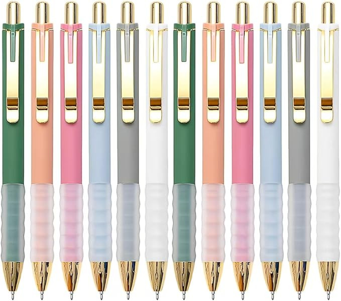 Linbsunne Ballpoint Pens Black Medium Point 1mm with Super Soft Grip Ball Point Pen for Men Women... | Amazon (US)