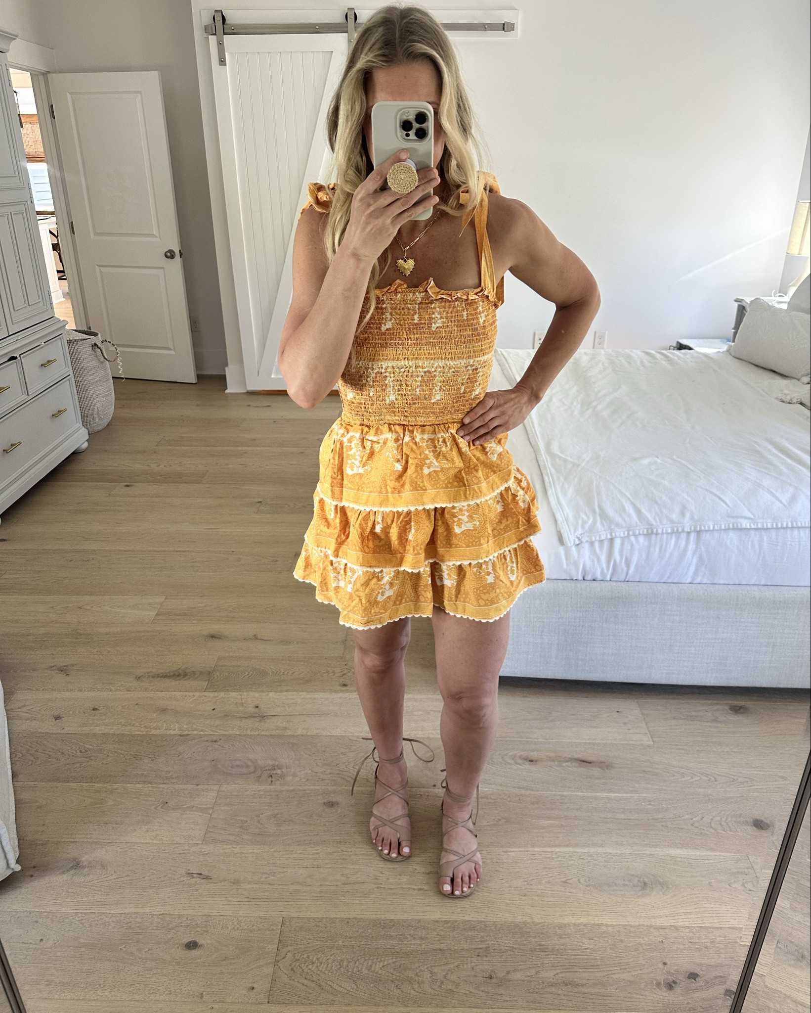 One of my favorite dresses I packed for spring break. I love this orange color. Fits comfortably. Wearing a small and I am 5’8”. You could wear nude heals with this to dress it up more. 

#LTKSpringSale #LTKSeasonal #LTKTravel