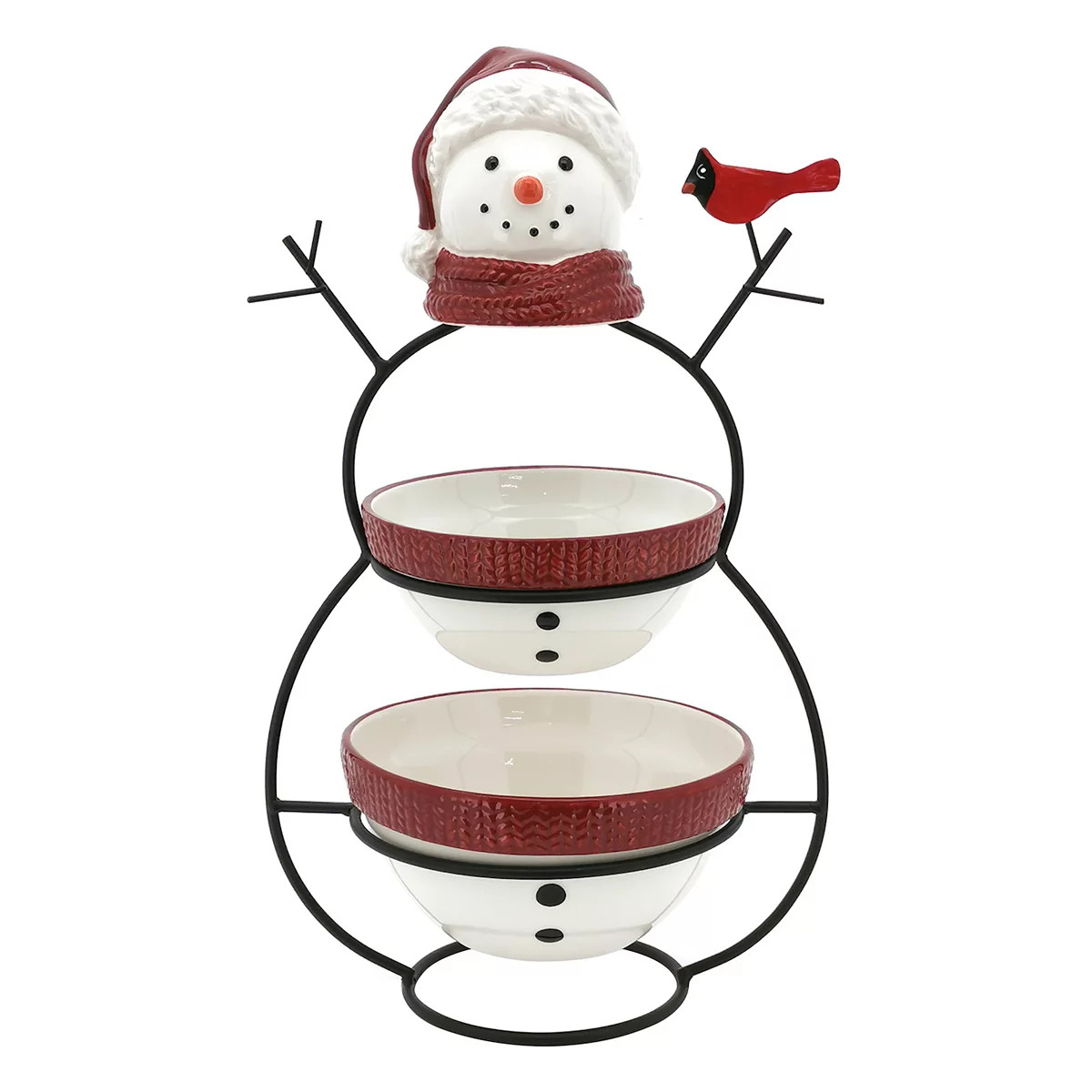 St. Nicholas Square® Yuletide Snowman 2-Tier Server | Kohl's