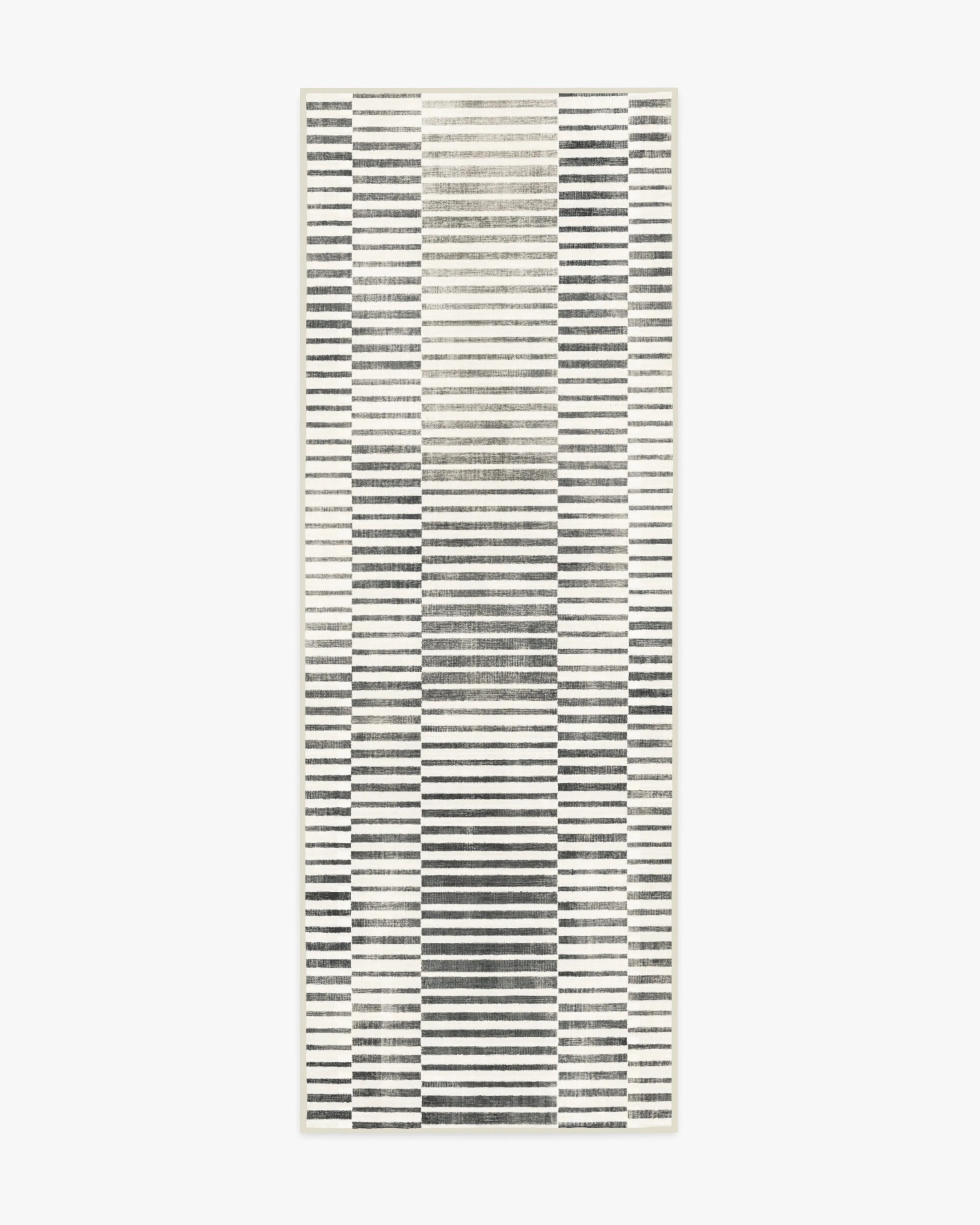 Shadow Stripe Black & Cream Flatwoven Rug | Ruggable