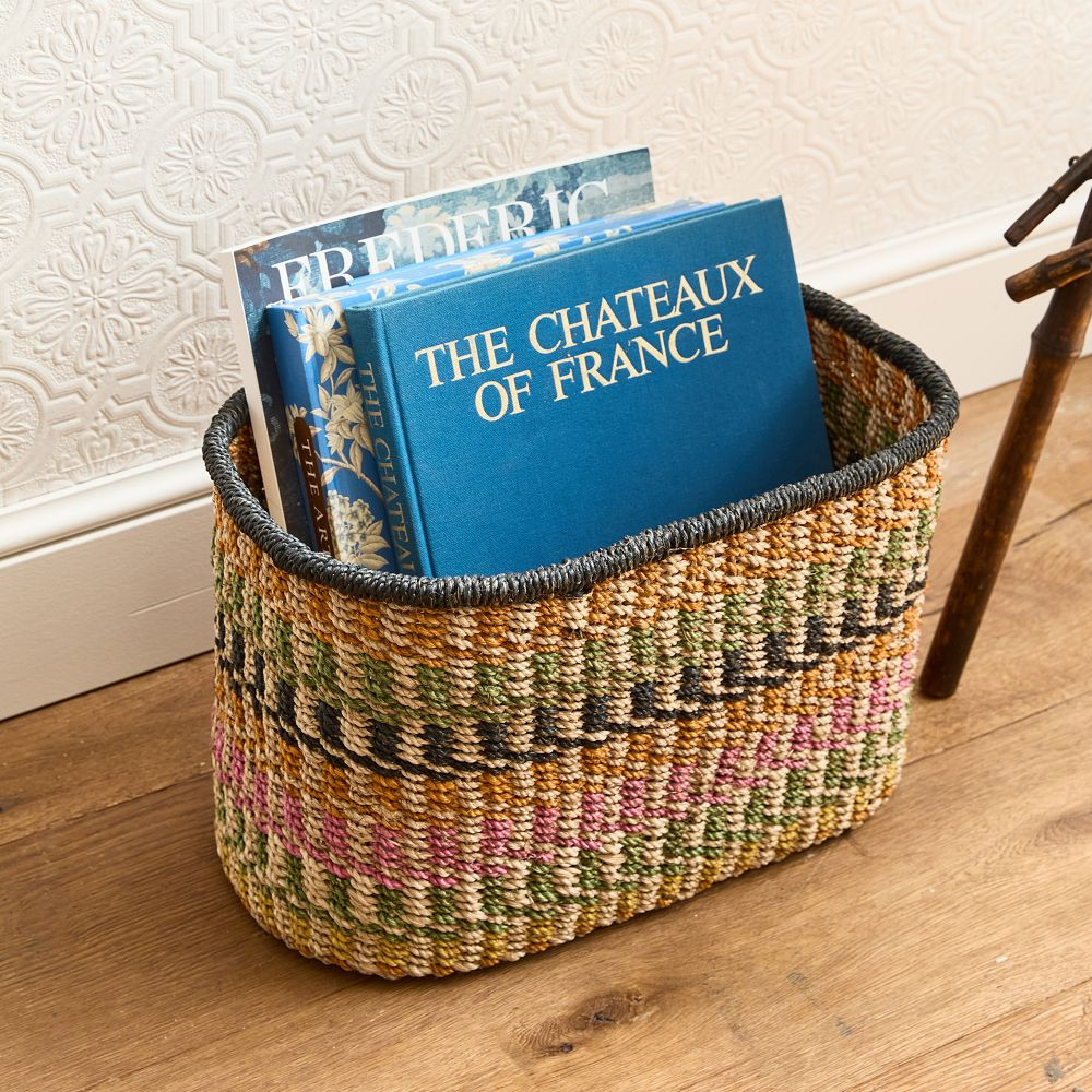 Mylee Woven Abaca Basket | GreenRow