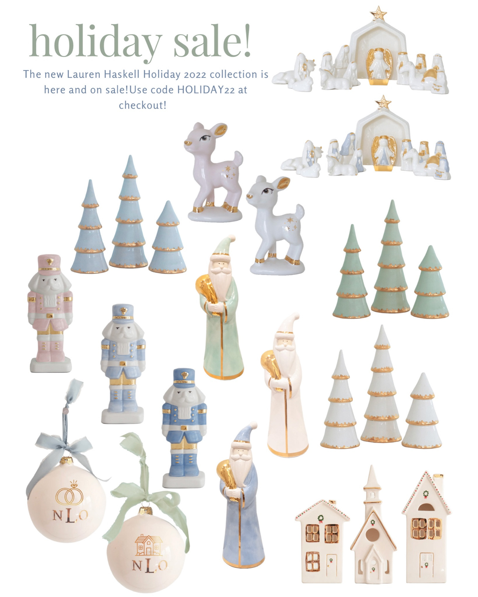 The Lauren Haskell 2022 Holiday Collection has launched and is on sale! Use code “HOLIDAY22” at checkout! #grandmillennial #grandmillennialdecor #christmas2022 #christmasdecor #pastelchristmas

#LTKsalealert #LTKHoliday #LTKhome