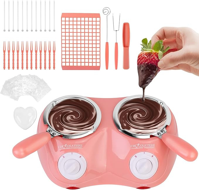 Chocolate Melting Pot, Electric Chocolate Melting Warming Fondue Fountain Pot Kit for Melting Cho... | Amazon (US)