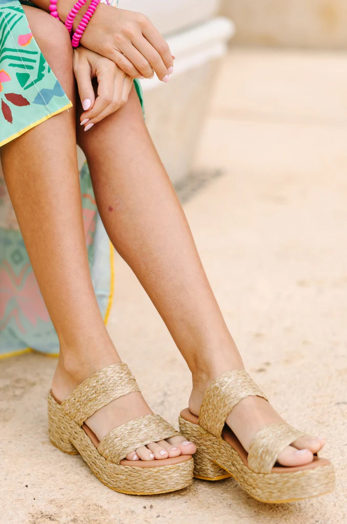 Matisse: On The Boardwalk Cognac Brown Jute Heels | The Mint Julep Boutique