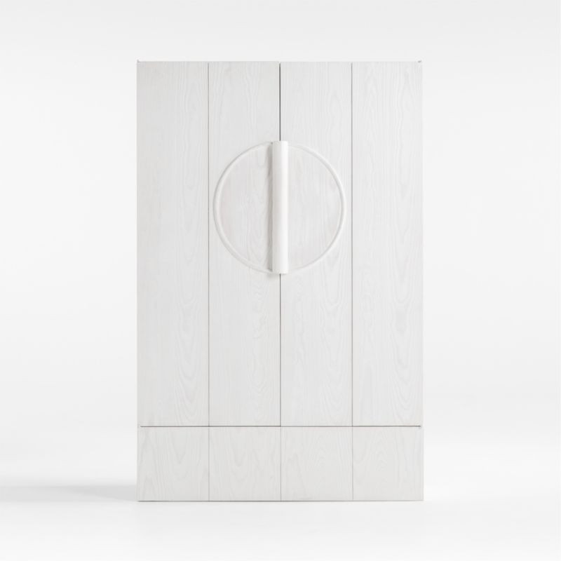 Chalot Bleached Wood 2-Door Cabinet by Leanne Ford | Crate & Barrel | Crate & Barrel