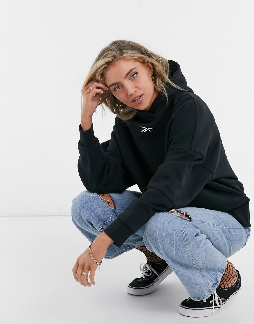 Reebok Training oversized hoodie black with logo | ASOS (Global)