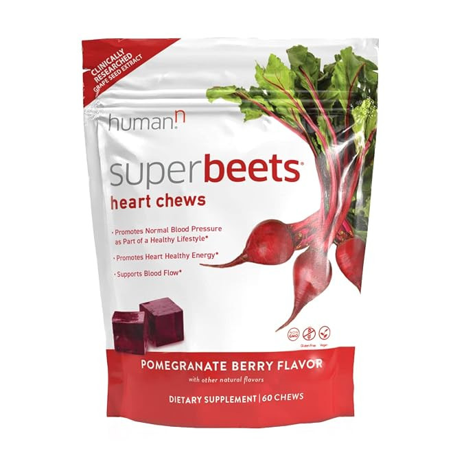 HumanN SuperBeets Heart Chews - Nitric Oxide Production for Daily Blood Pressure Support & Circul... | Amazon (US)