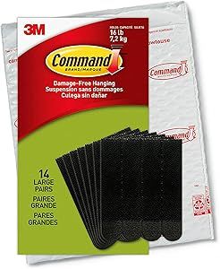 Command Large Picture Hanging Strips, Black, Holds up to 16 lbs, 14-Pairs, Easy to Open Packaging | Amazon (US)