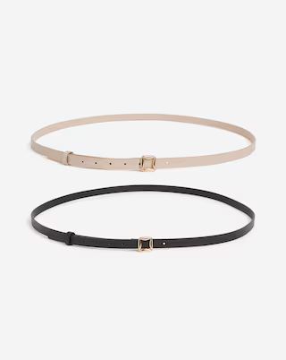 2 Pack Classic Gold Buckle Belts | Simply Be (UK)
