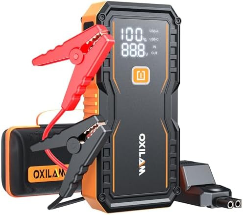 OXILAM Jump Starter 6000A for All Gas/12L Diesel, Car Battery Jumper Starter Portable, 12V Lithiu... | Amazon (US)