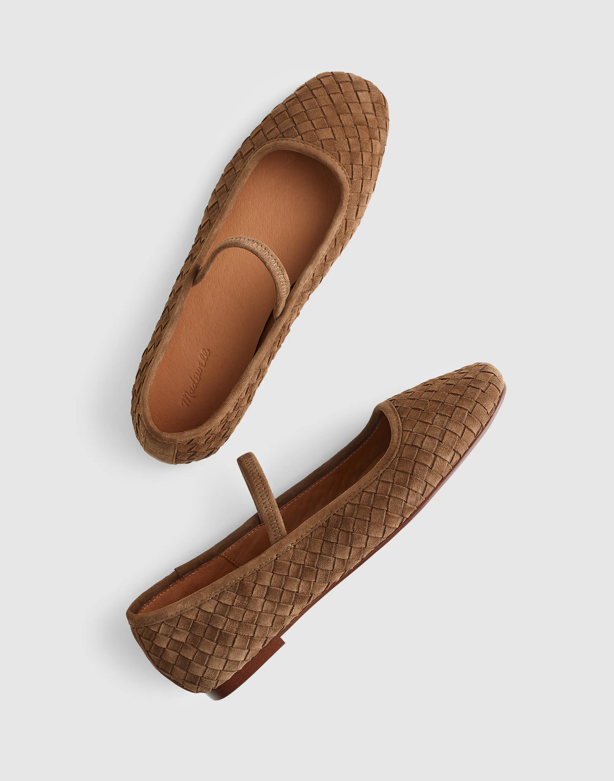 The Greta Ballet Flat in Woven Suede | Madewell