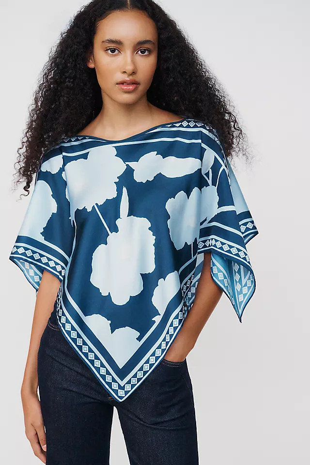 Printed Scarf Poncho Top | Anthropologie (US)