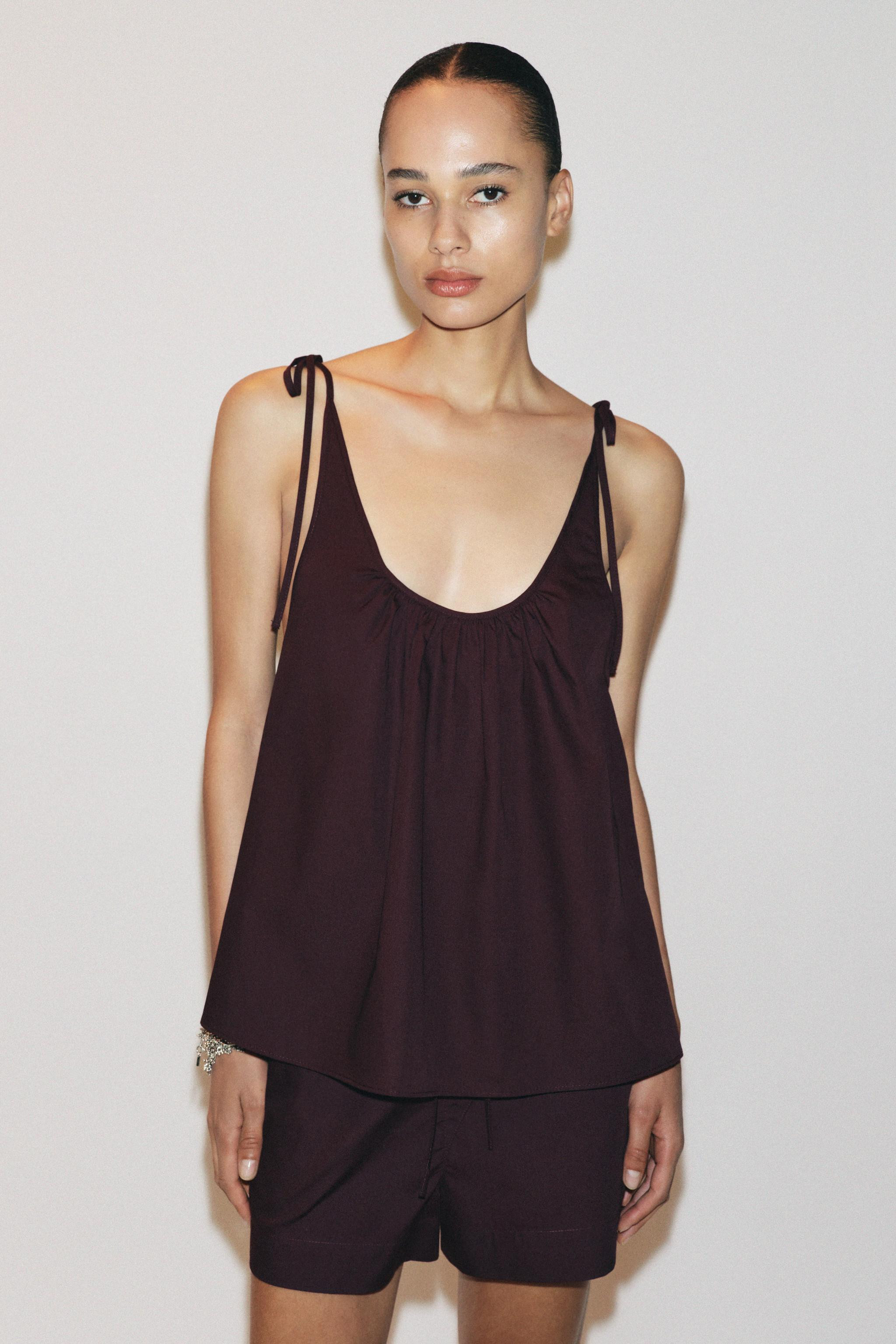 BOW POPLIN TOP | Zara US