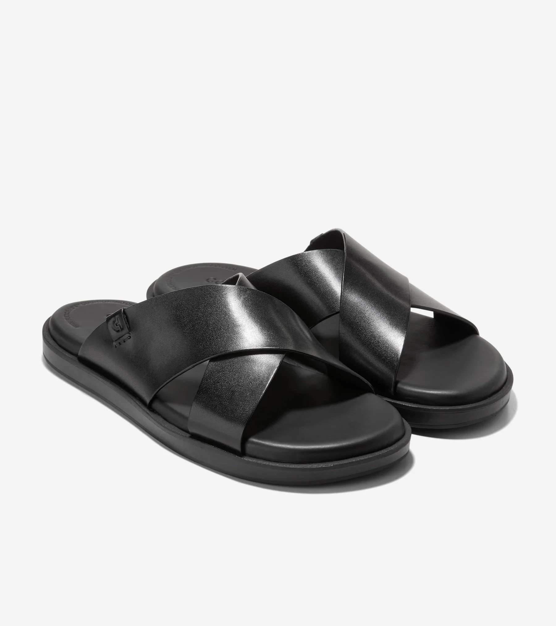 Men's Grand Neoclassic Cross Strap Sandals in Black | Cole Haan | Cole Haan (US)