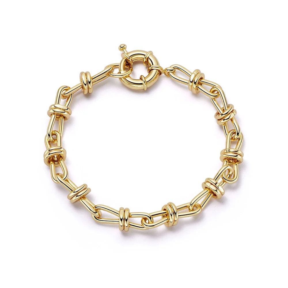 Polly Knot Chain Bracelet 18ct Gold Plate | Daisy London Jewellery