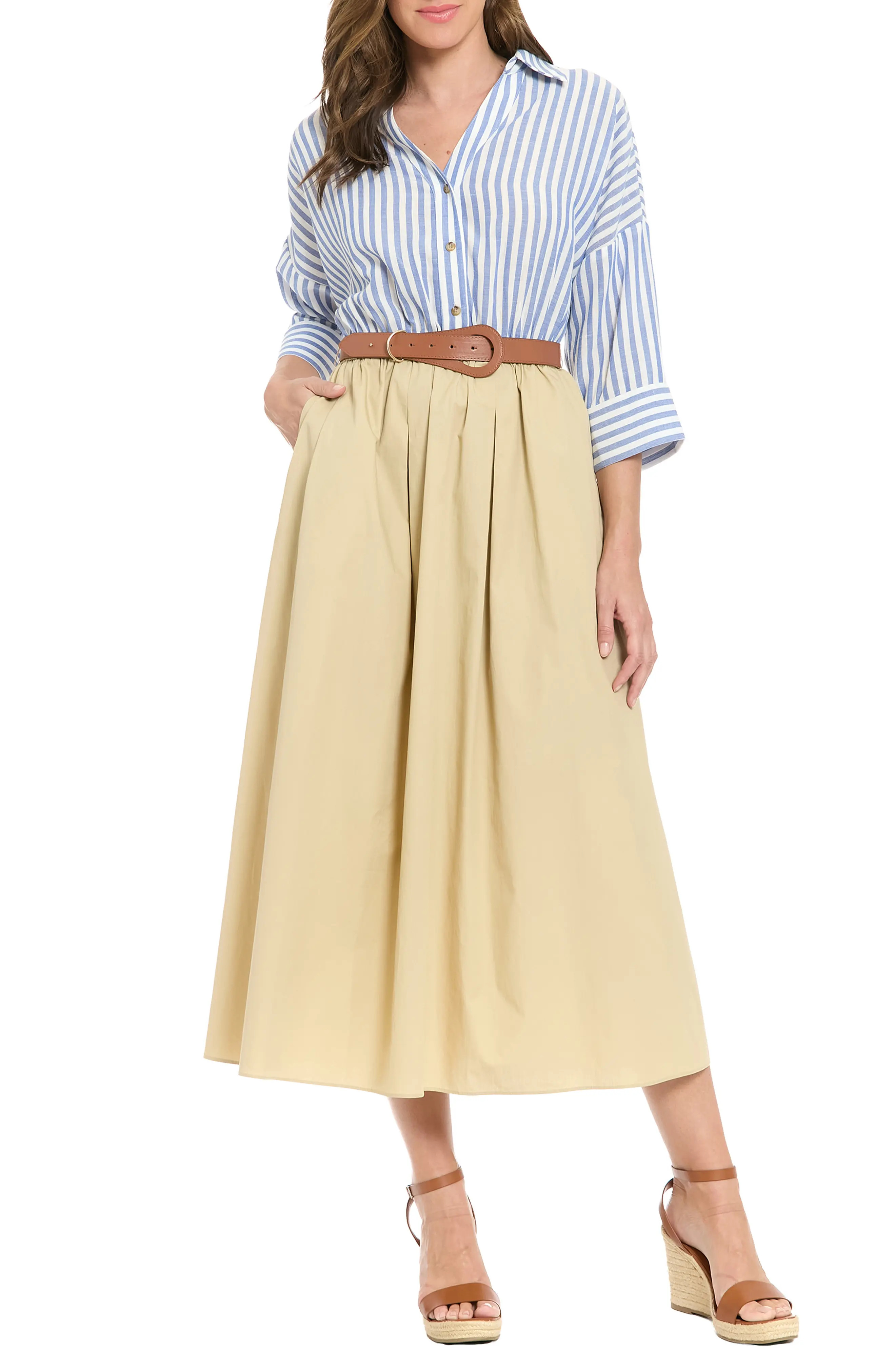 Belted Twofer Midi Dress (Women) | Nordstromrack | Nordstrom Rack