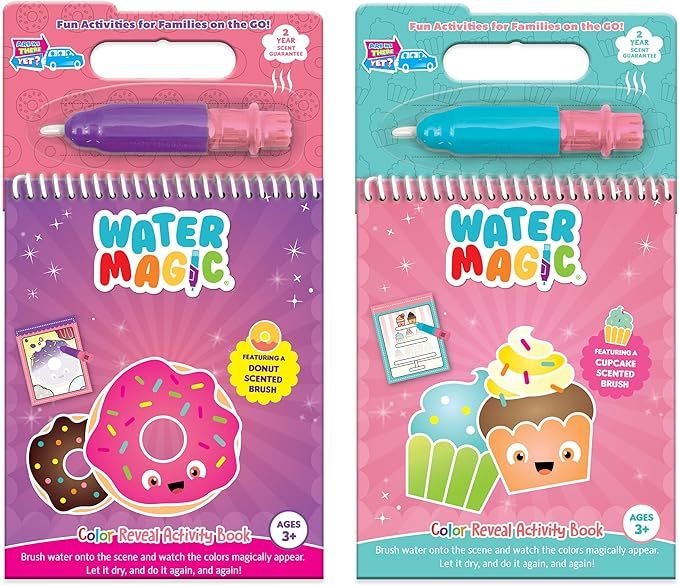 Water Magic (2Pack - Cupcake and Donut) - Scented Reusable Water Reveal Activity Pads - No Mess, ... | Amazon (US)