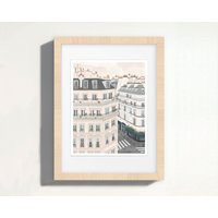 8x10 Parisian Print | French Souvenir Paris Architecture Wall Art Travel Decor Cityscape Drawing Gift For Traveler | Etsy (US)