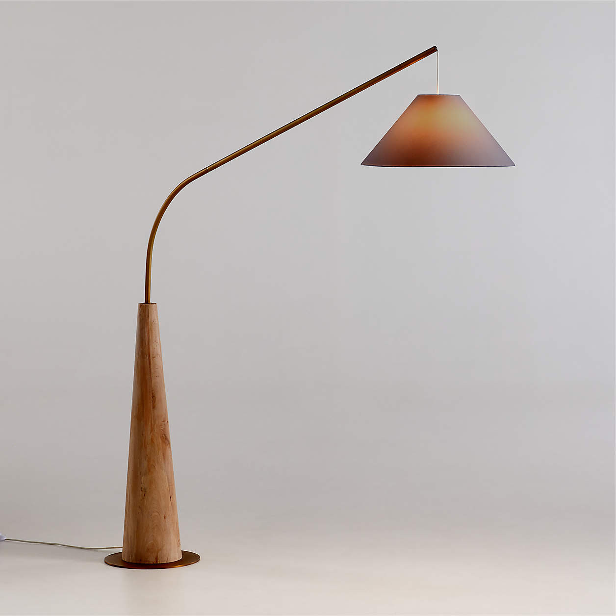 Gibson Natural Floor Lamp with Black Shade 81" + Reviews | Crate & Barrel | Crate & Barrel