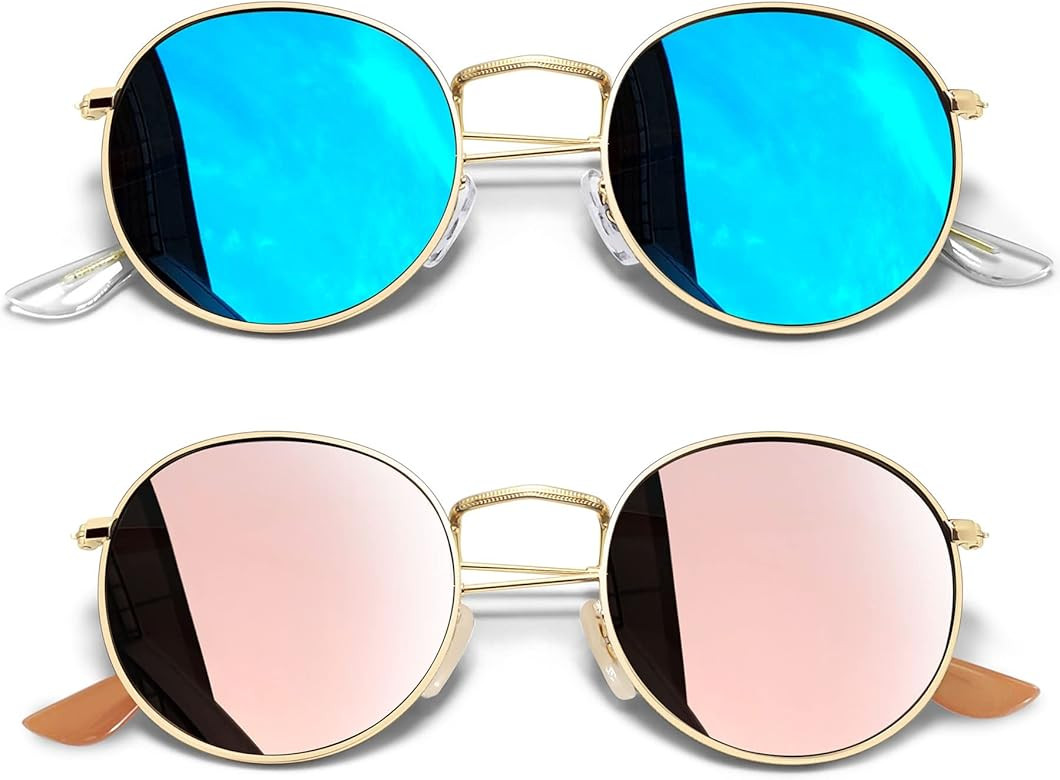 Joopin Vintage Round Sunglasses for Women, Retro Trendy Polarized Sun Glasses UV400 Protection, C... | Amazon (US)