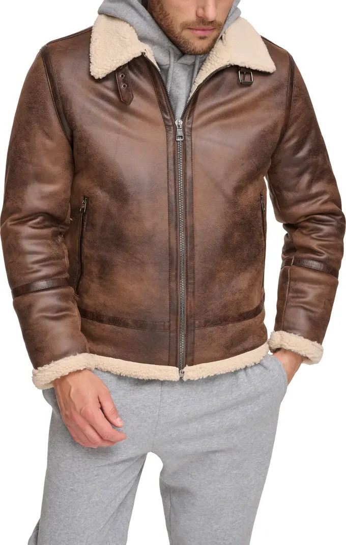 Calvin Klein Faux Suede & Faux Shearling Jacket | Nordstromrack | Nordstrom Rack