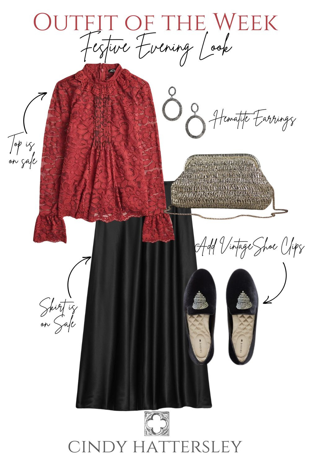 Holiday Outfit with skirt, lace top, and flats from J Crew, Banana Republic, Dolce Vita, and Anthropologie

#holidayoutfit #holidayattire 

 #LTKHoliday #LTKSeasonal #LTKOver40