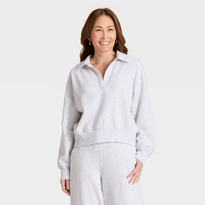 Women's Fleece Polo Sweatshirt - Universal Thread™ | Target
