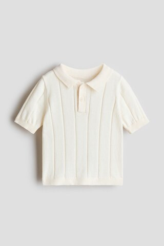 H & M - Knit Polo Shirt - White | H&M (US + CA)