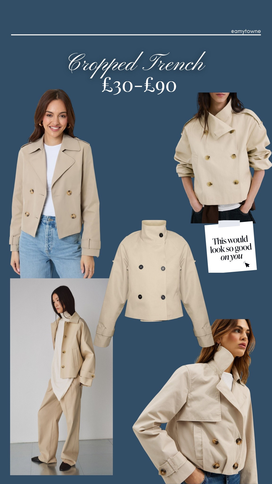 A cropped trench is a statement in my transitional wardrobe. I get so much wear out of mine, so I’ve chosen 5 that are currrently online 🫶🏻 Ranging from £30-£60 x

#LTKstyletip #LTKFashionMonth #LTKspring