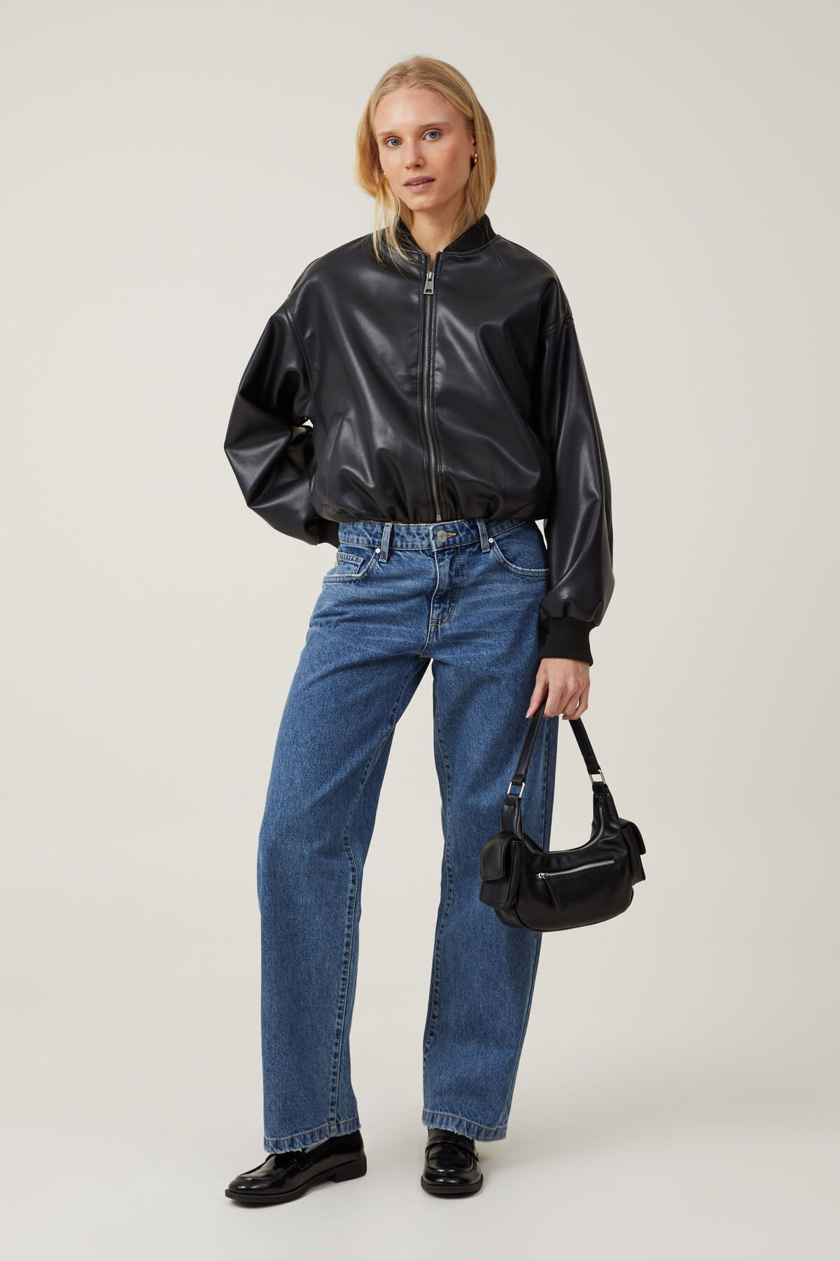 Aries Faux Leather Bomber Jacket | Cotton On (ANZ)