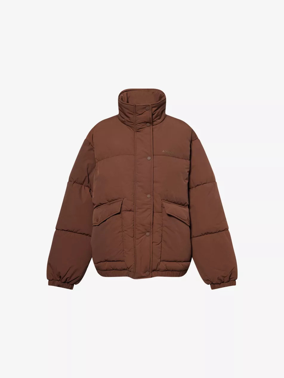 Funnel-Neck Long-Sleeves Shell Puffer Jacket | Selfridges
