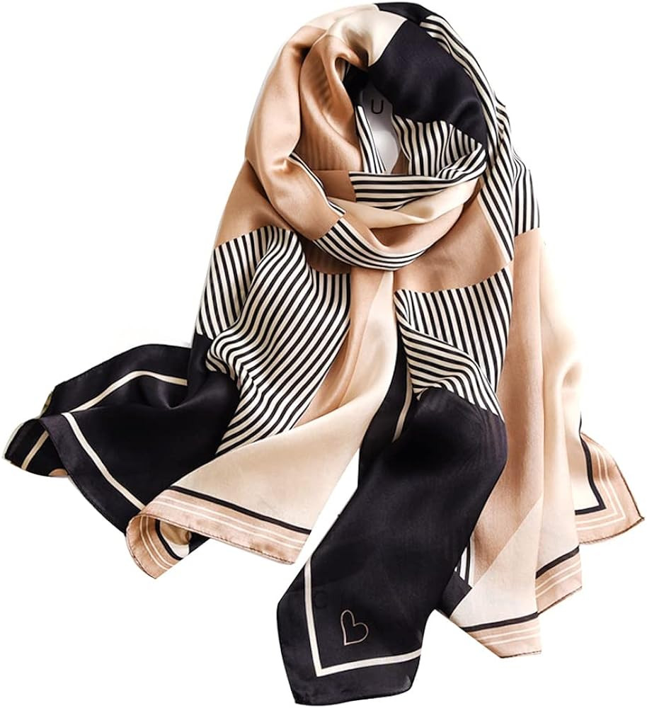 MEISEE 100% Mulberry Silk Long Scarf for Women Large Oblong Sunscreen Shawls Wraps Neck Headscarf... | Amazon (US)