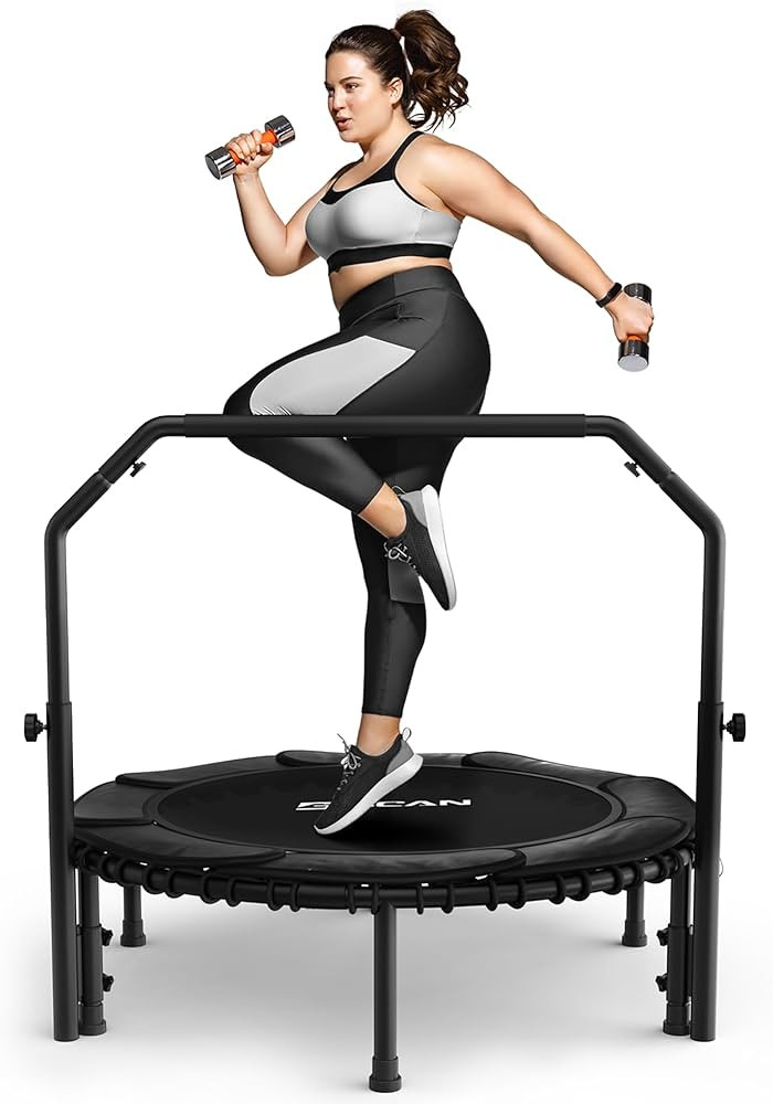 BCAN 450/550 LBS Foldable Mini Trampoline, 40"/48" Adult Fitness Trampoline with Bungees, U Shape... | Amazon (US)