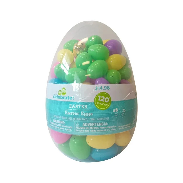 Way To Celebrate Easter 120ct Eggs!Will Add Fun to Easter!Material Plastic. | Walmart (US)