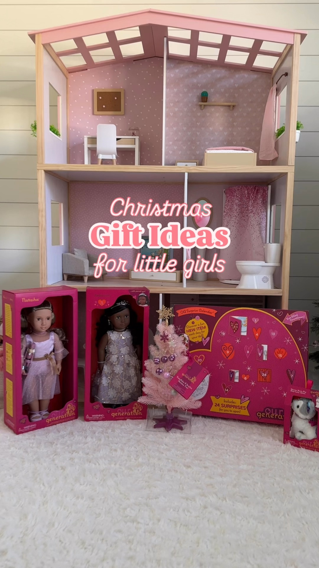 Beginning to look a lot like PINKMAS 🎀✨
The girls had so much fun decorating their new @ogdolls Sweet Home Dollhouse for Christmas. 


#OurGeneration #targetfinds #targertun #targetmom #kidsgiftideas #giftsforkids
#giftideas #holidaygifting #holidayshopping #Dollhouse #TargetDeals #ChristmasGiftIdeas #toys #dolls #pretendplay #playroom #playroomdecor #targetfinds #jaxmomlife #target #targetstyle #playroominspo #momlife #mom #girlmom #pinkchristmas  #ltkkids #ltkfamily #ltkgiftguide #adventcalendar 


#LTKHoliday #LTKSeasonal
