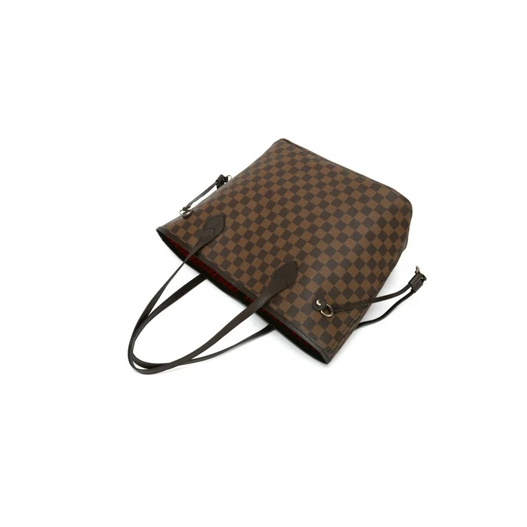 Sexy Dance Checkered Tote Shoulder Bag with inner pouch - PU Vegan Leather&nbsp; | Walmart (US)
