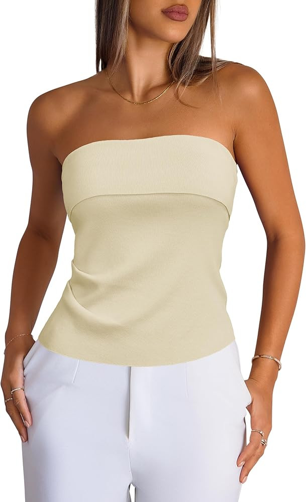 Arach&Cloz Women’s Silk Blend Non Slip Summer Going Out Tube Tops 2025 | Amazon (US)
